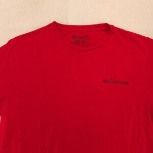 Columbia Short Sleeve Crew Neck Graphic T Shirt Mens Size Medium M Red